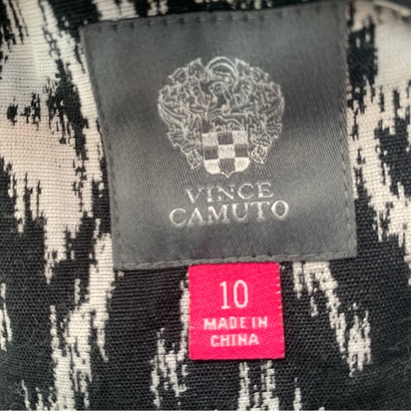 Vince Camuto Black and White Ikat Print Short Sleeve Jacket - Picture 7 of 7